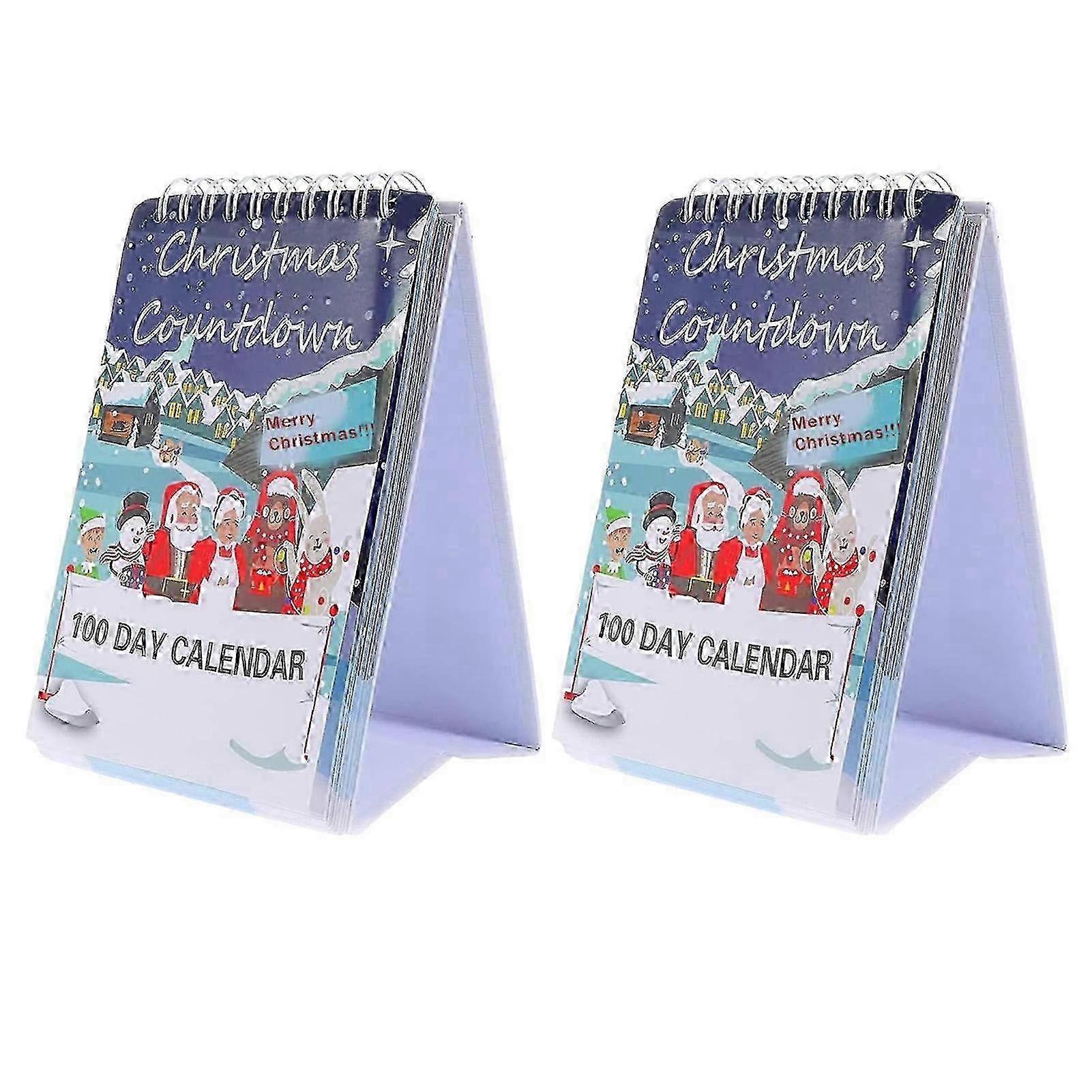 Christmas Countdown Calendar for 100 Days with Tear-off Design