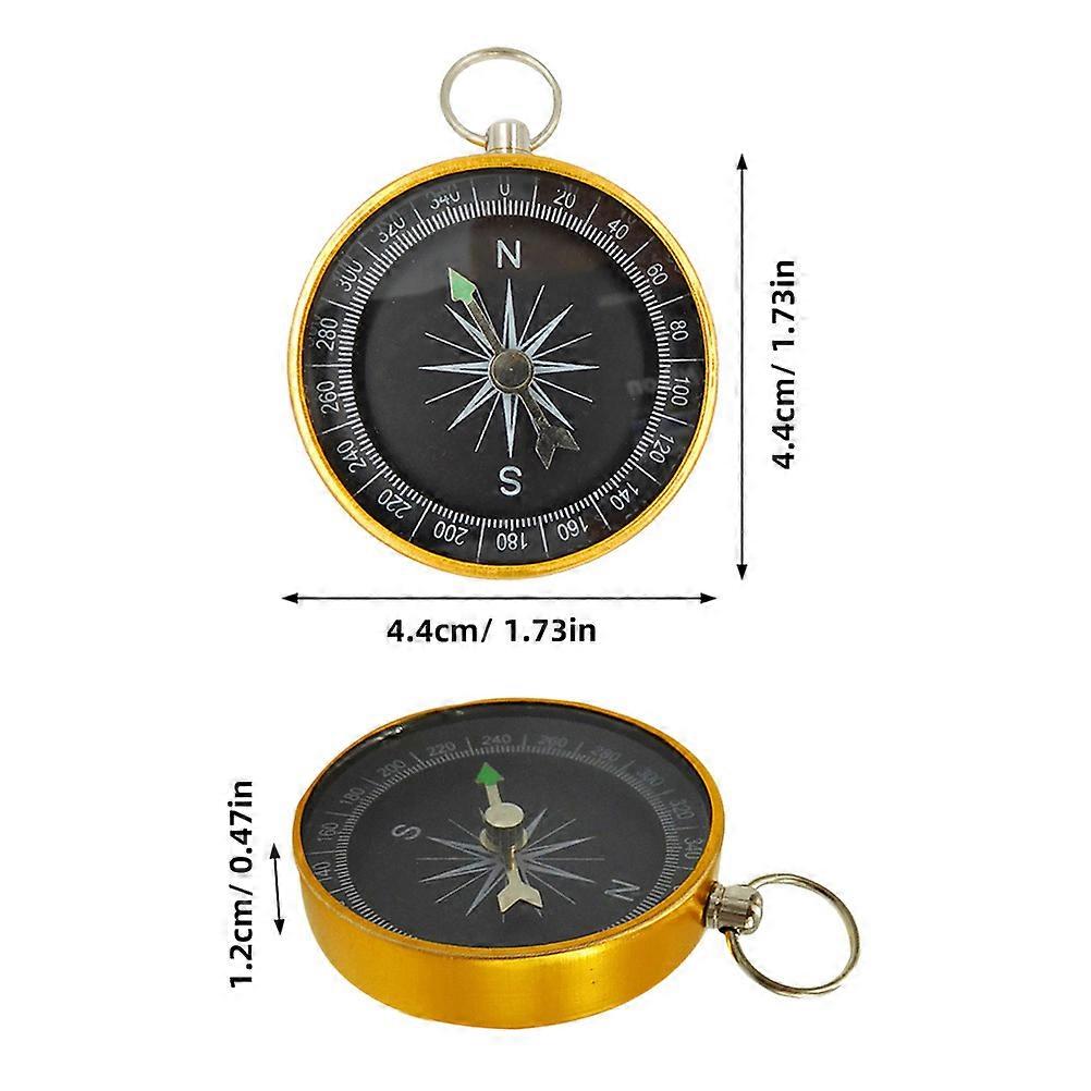 4pcs מחזיק מפתחות מצפן מצפן טיולים מתכת קטן מצפן נייד מצפן קטן