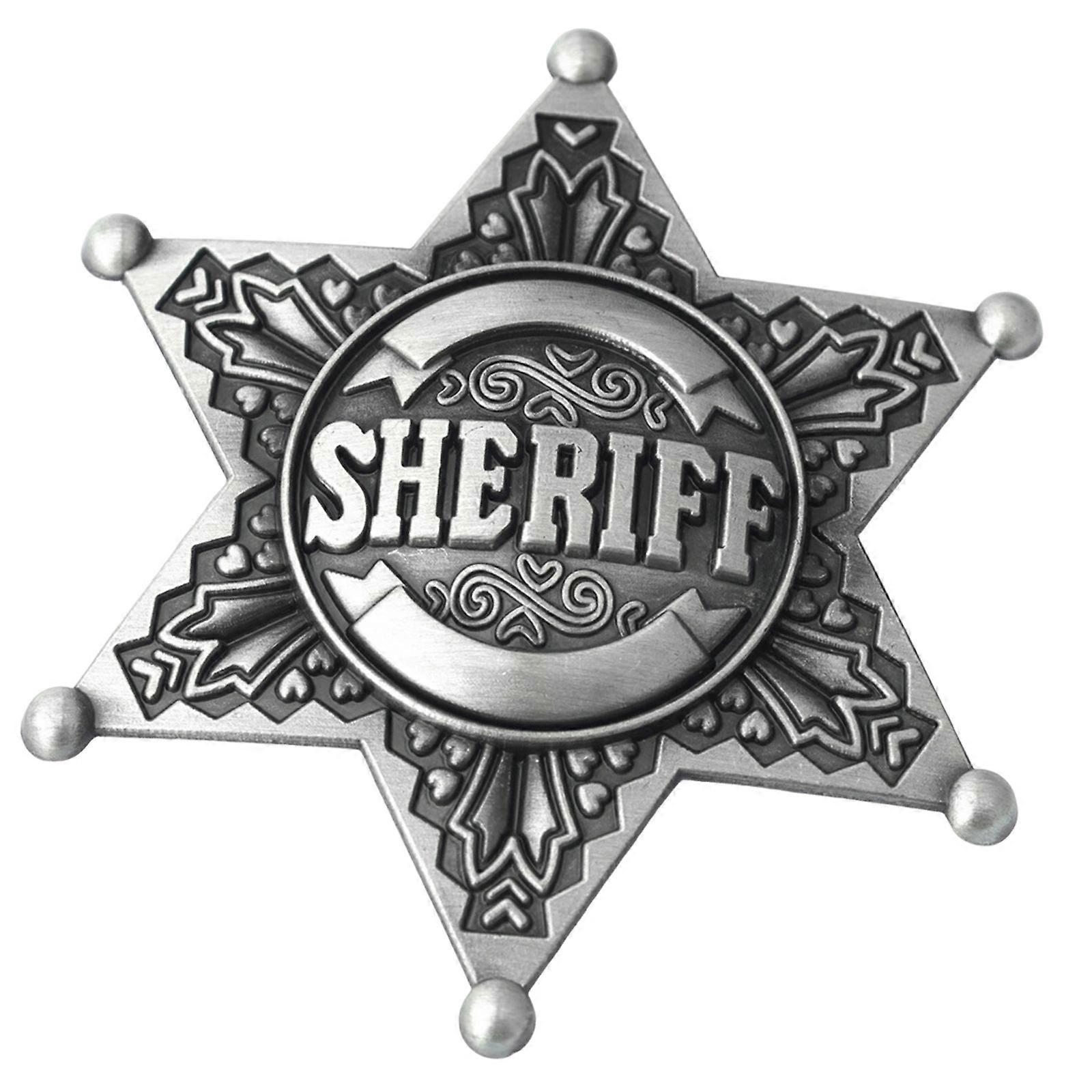 Hexagon Star Brooch Alloy Metal Pin Rustproof Accessory For Formal Event Casual Outfits Secure Clasp Design Badge  C