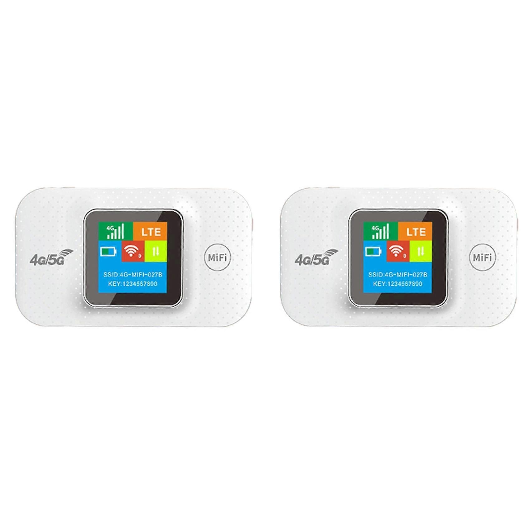 2X 4G/5G Mobile Hotspot WIFI Router 4G LTE Router Repeater Pocket Modem with Sim Card Slot Wide Coverage Asian Version