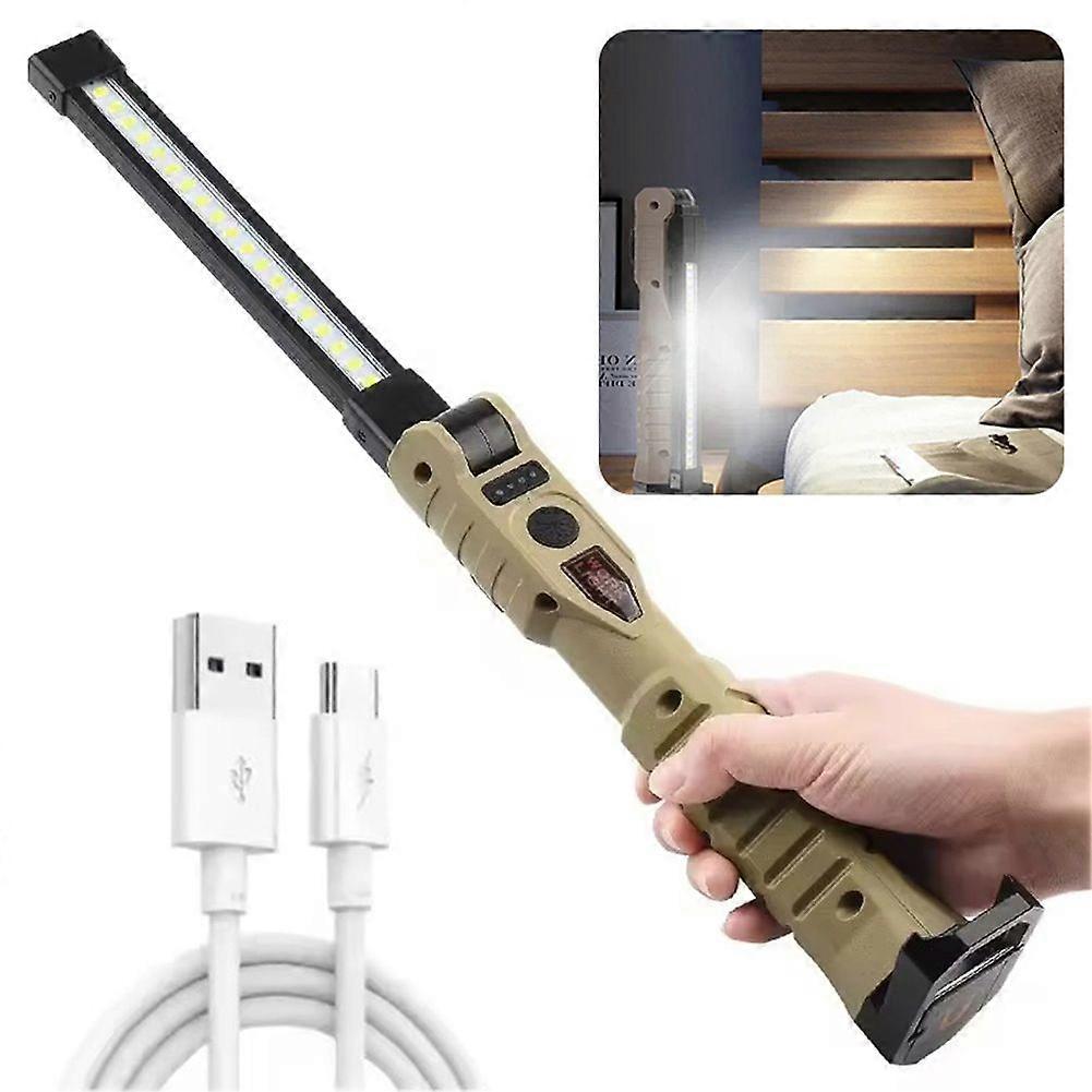 Multifunctional Folding Work Light with Magnetic Base - Dual Sided COB LED 3-Mode Hands-Free Mechanic Lamp for Car Repair & Emergency