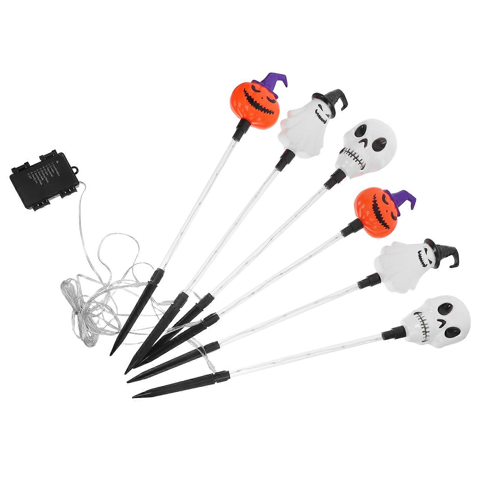 Pumpkin Pathway Lights LED Halloween Ghost Lights for Outdoor Yard 1Set