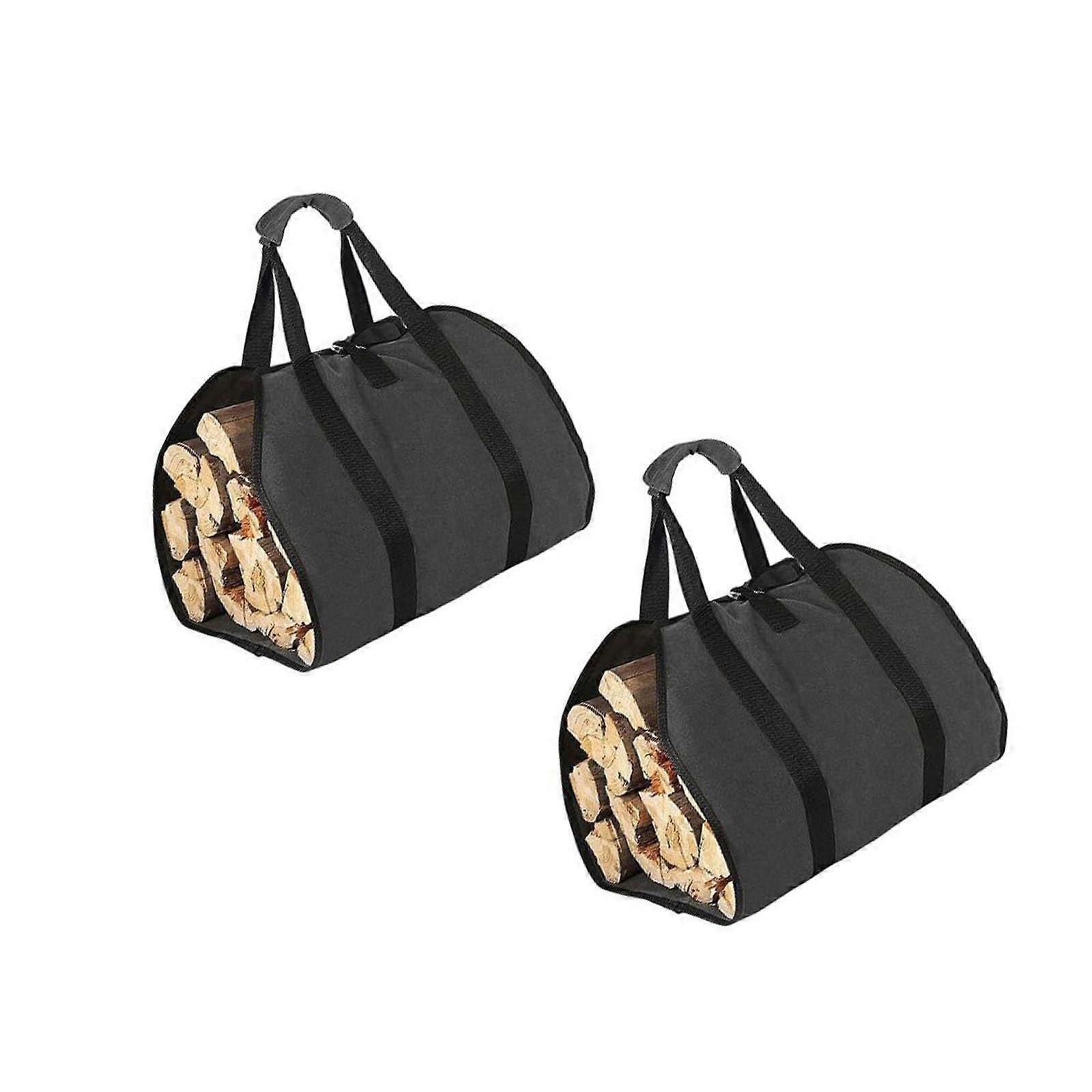 Firewood Carrier Waxed Canvas Log Tote Bag Large Capacity 39x18 with Handles WaterResistant