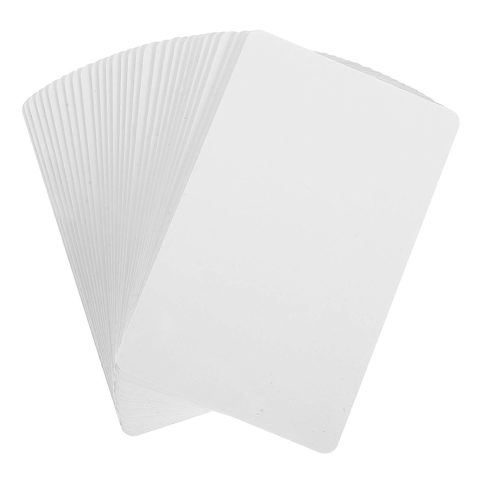 PVC Access System Cards for DIY Use 30Pcs White Plastic Badge