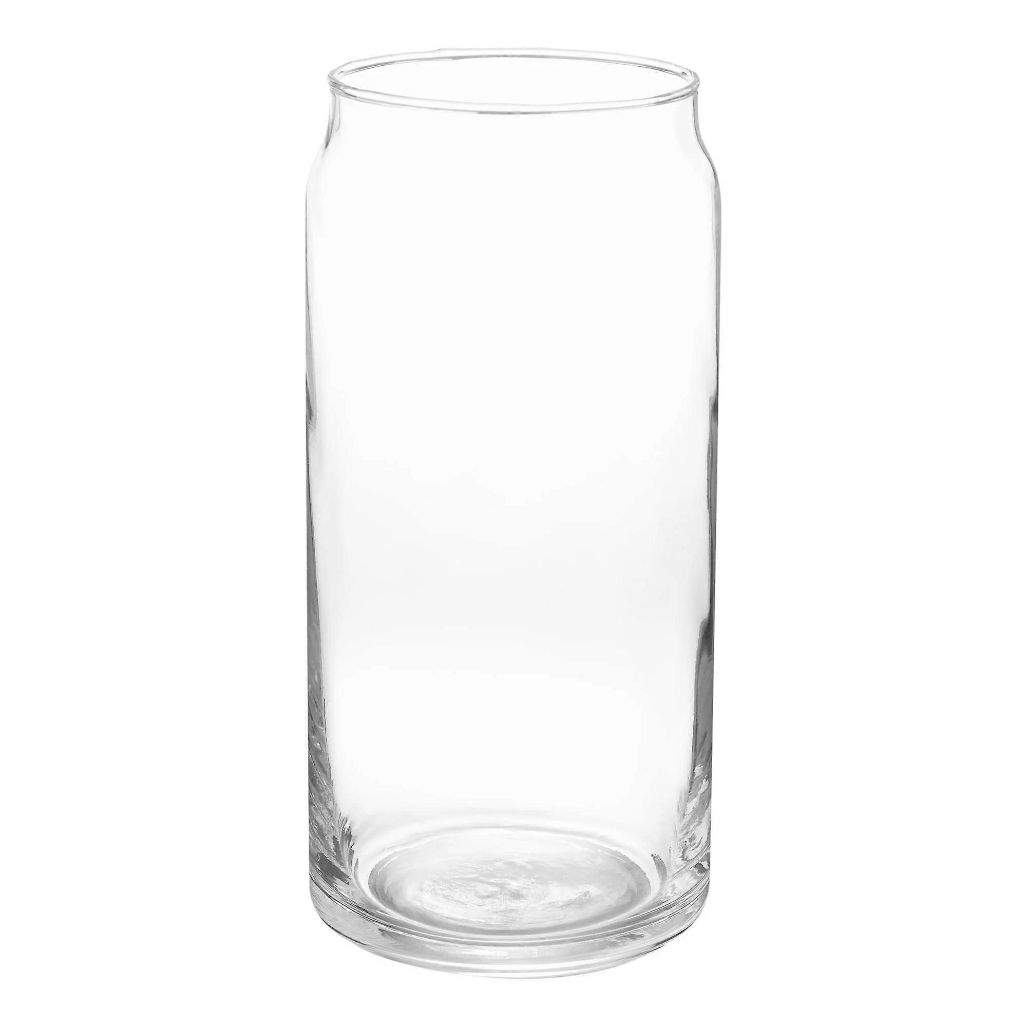 4 Pack 20oz Can Shaped Glass Cups with Unique Design and Clear Finish for Beer or Iced Beverages