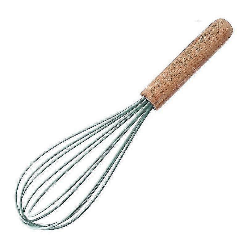 Wood Handle Silicone Whisk for Household Manual Mixing of Cream and Liquids