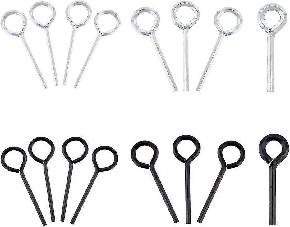 16pcs 3 Size Standard Hex Dogging Key with Full Loop Wrench Keychain Push Bar Iron Allen Wrench Door Key for Push Bar Panic Exit Devices Inner Diamete