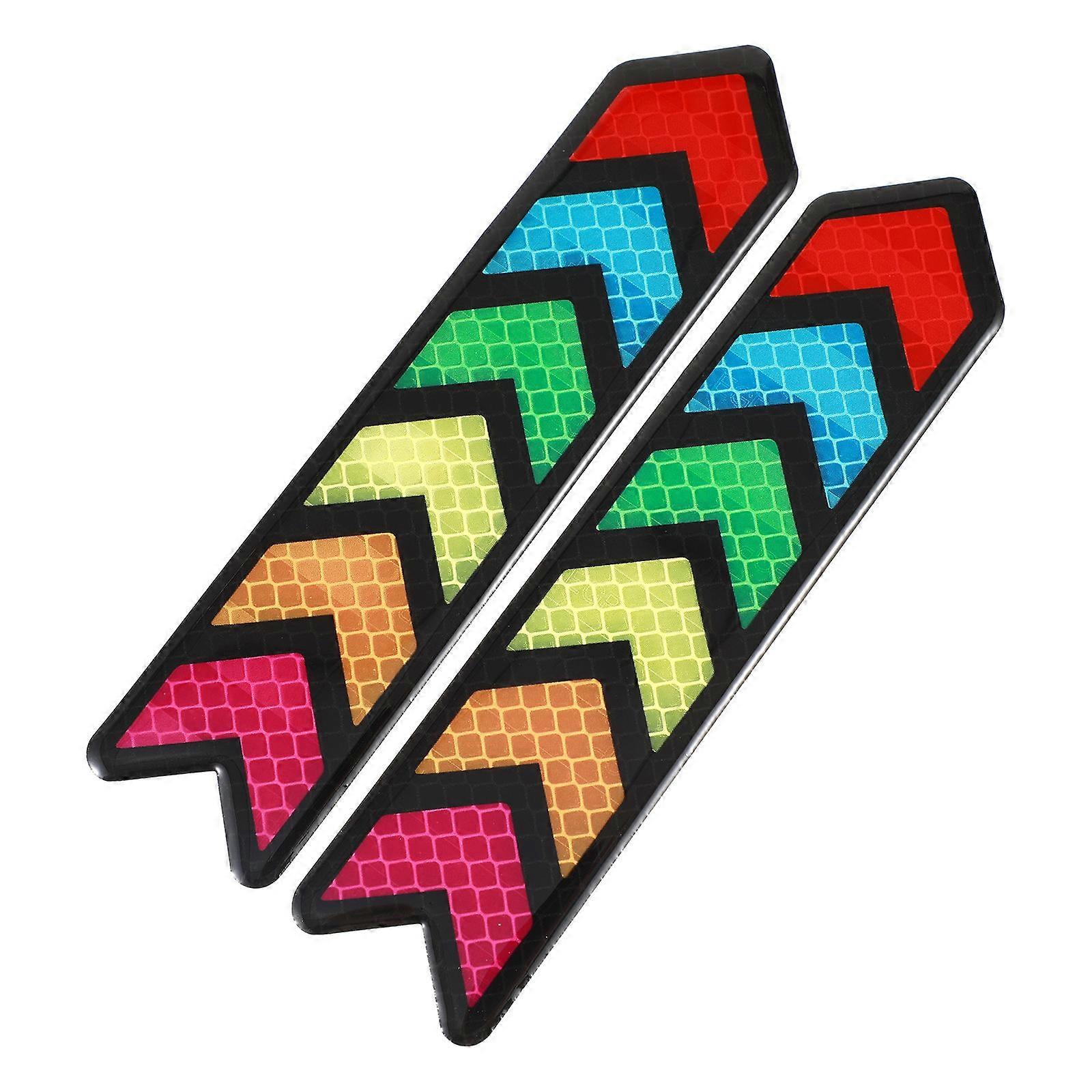 Auto Scratch Sticker Car Reflective Guard with 2Pcs Safety Warning Decals