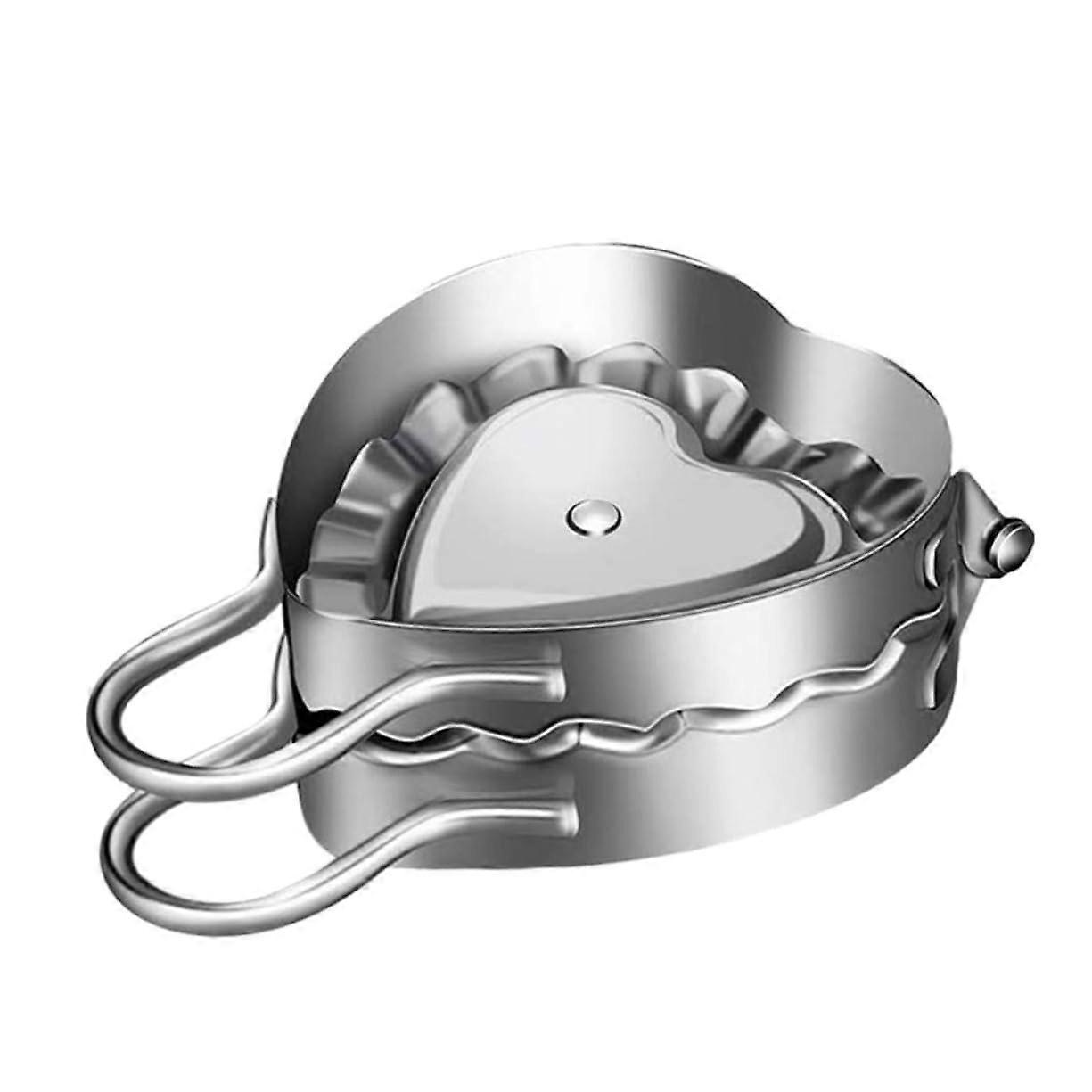 Heart Shaped Dumpling Maker Stainless Steel Press Tool for Quick Dumpling Molding