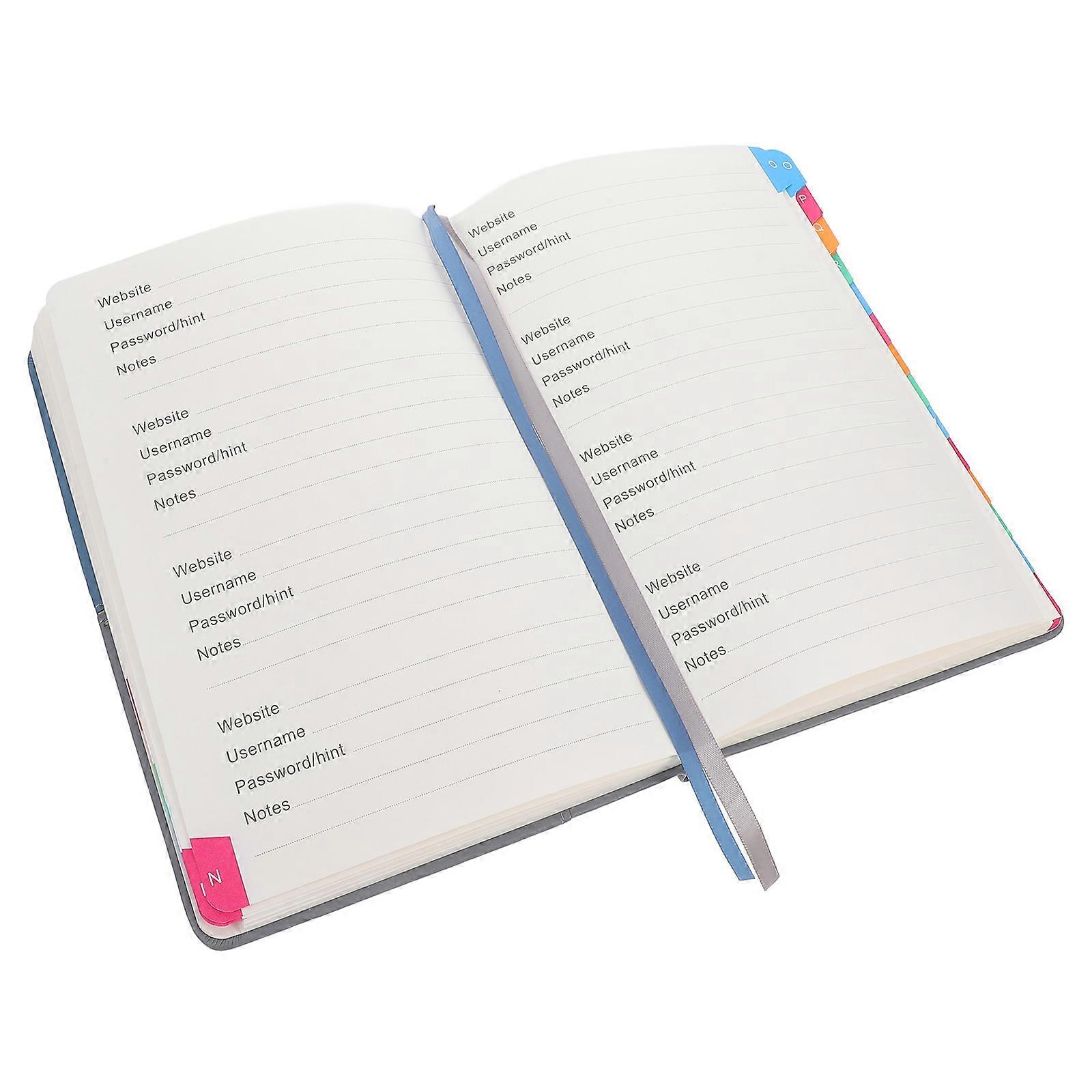 Password Notebook for Practical Password Recording with Alphabetical Tabs 1 Book