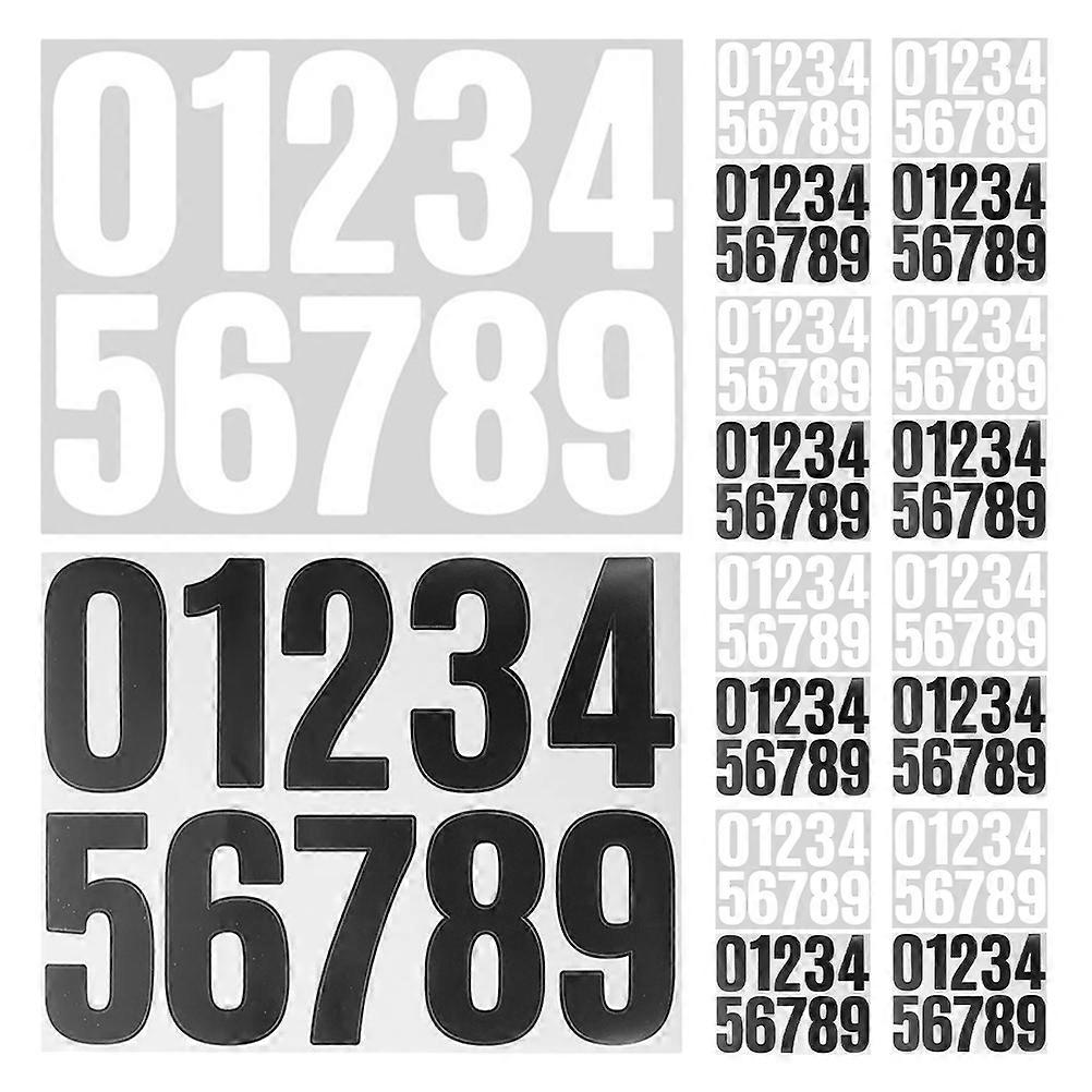 Self-Adhesive Mailbox Numbers Decals Weather Resistant 4 Inch White for Home Address Signs Versatile Usage 20 Sheets