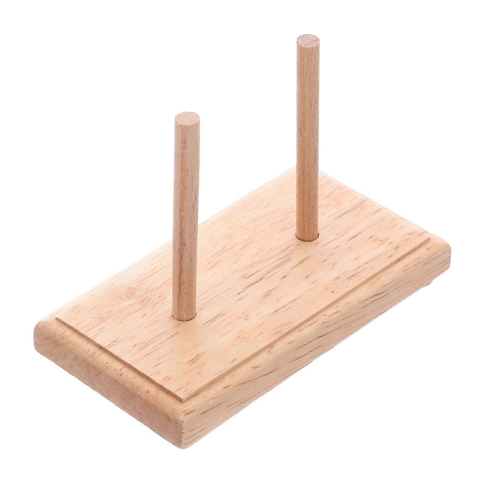 Khaki French Embroidery Frame Sewing Thread Rack for Storage 2 Columns