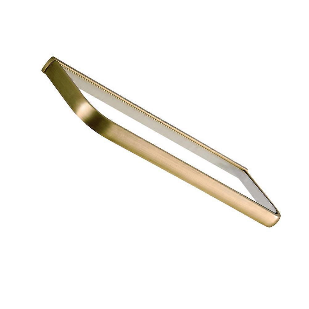 Bathroom Glass Storage Rack with Brass Frame for Wall Mount 2Pcs