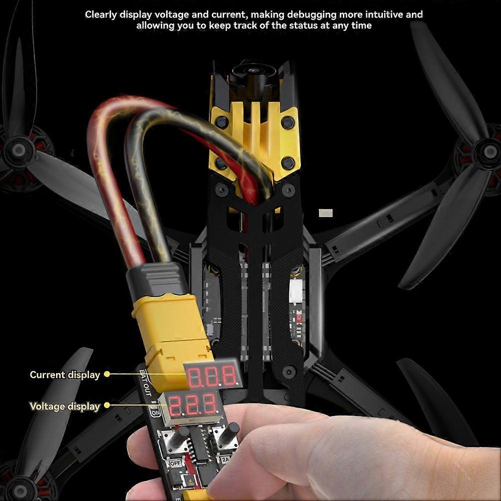XT60 Anti Short Circuit Module 4-6S 1A/2A Current Limite Digital Display Short-Circuit Protection Tool for Flight Stack