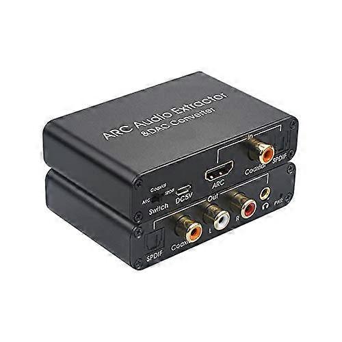 192KHz ARC Audio Adapter Digital To Analog Converter SPDIF Coaxial 3.5mm Output ARC Compatible
