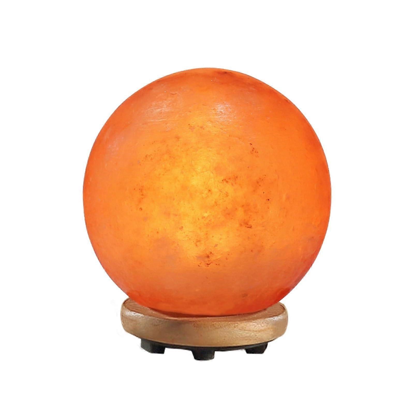 Himalayan Salt Lamp with Dimmer Switch Handcarved Crystal Rock Night Light Solid Wood Base