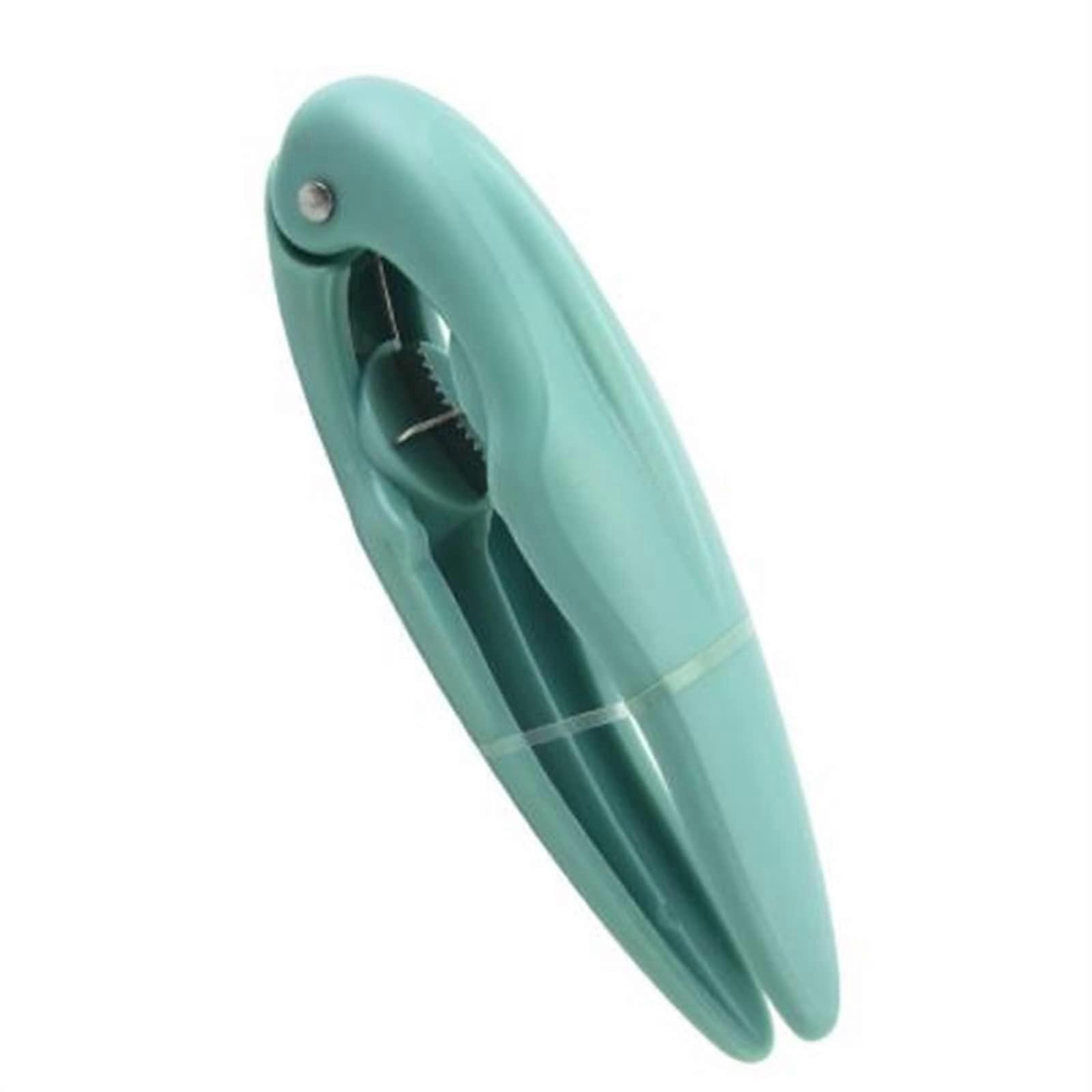 Heavy Duty Nutcracker with NonSlip Handle, Stainless Steel Chestnut Opener for Walnut and Pecan (Green)