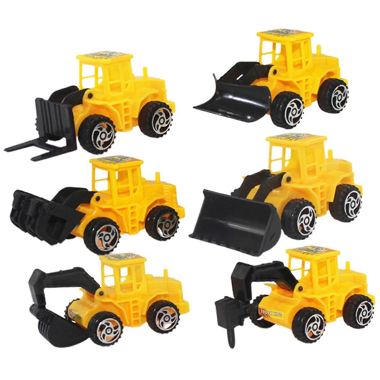 6pcs Construction Car Movable Joint Parent-children Interaction Abs Mini Engineering Car Models For Fun