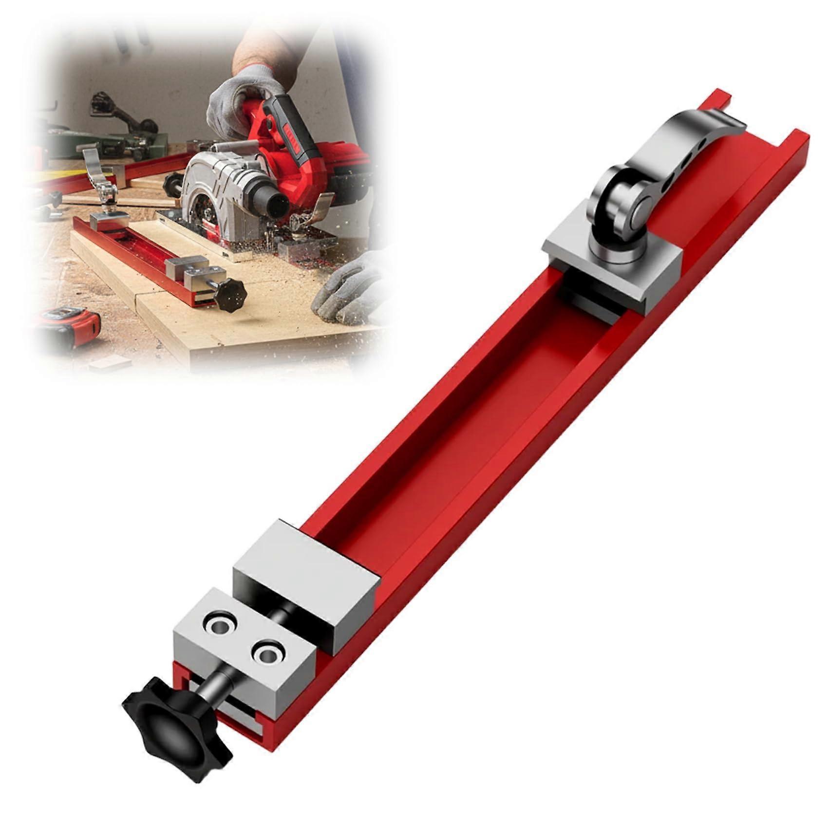 14 Inch Precision Adjustable Circular Saw Guide Rail with Secure DualLock and Aluminum Construction