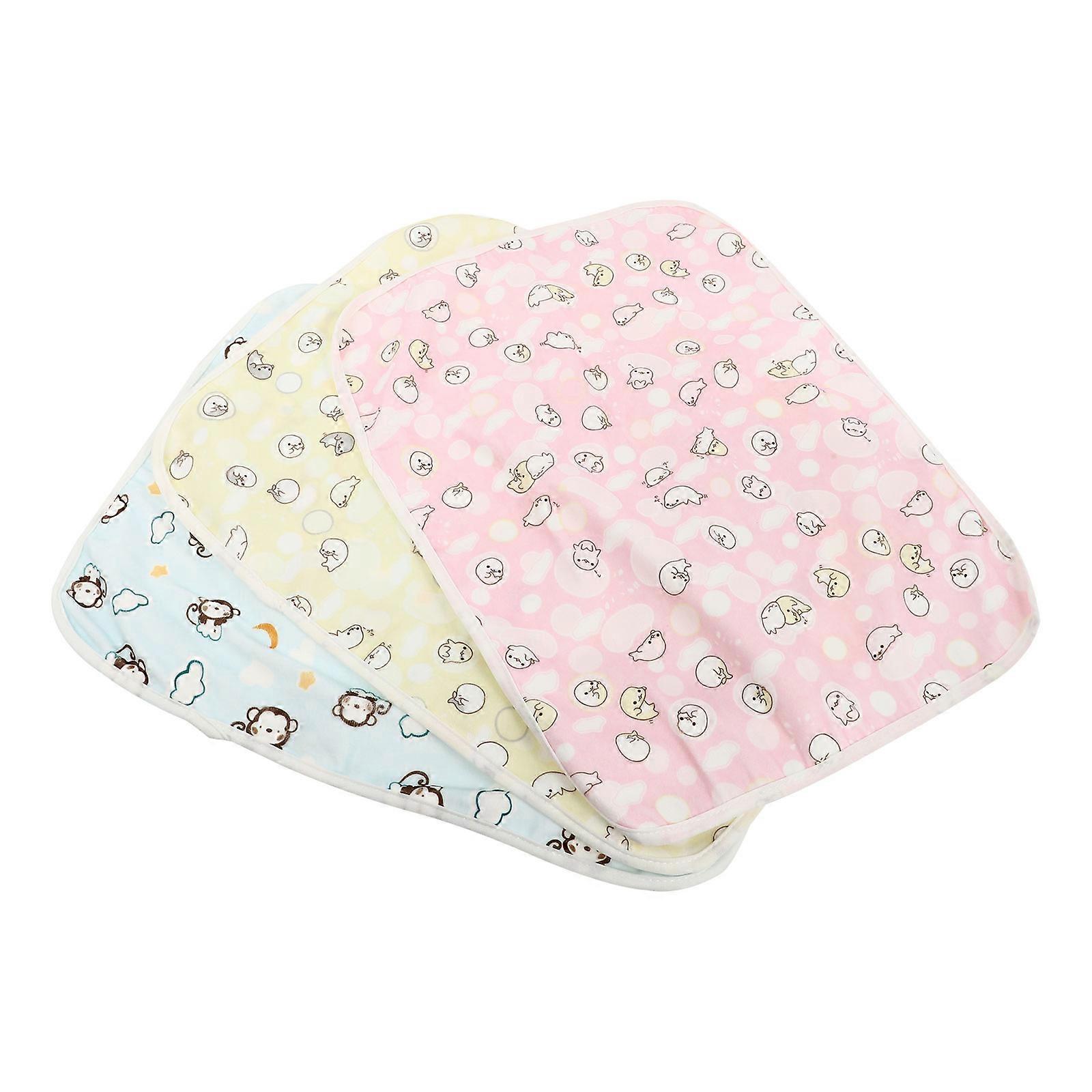Washable Pee Pads 3Pcs Small Animal Mat Reusable Waterproof Pet Training Rectangular Assorted Color