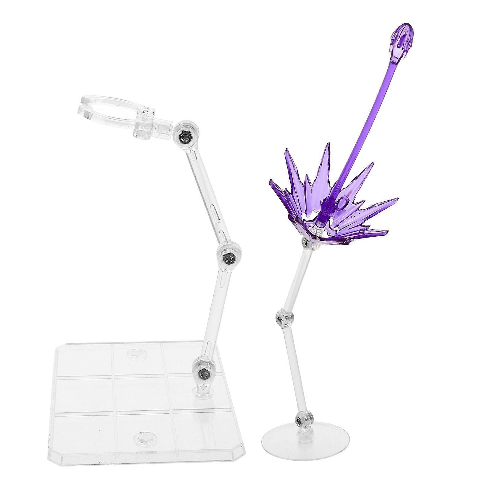 Action Figure Display Stand with 2 Plastic Mini Holders