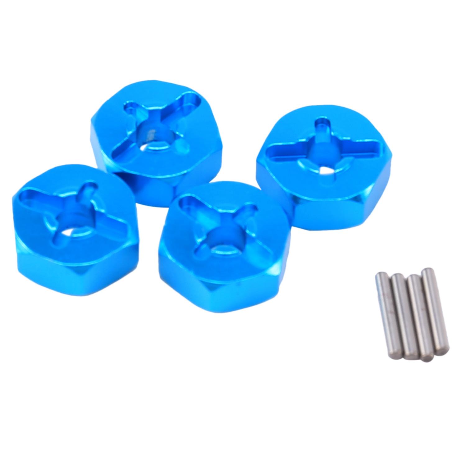 4Pcs Hexagonal Combiner Rim Hex 7Mm Upgrade 12Mm Metal Adapter for 1/18 A949 A959 A969 A979 K929 1/