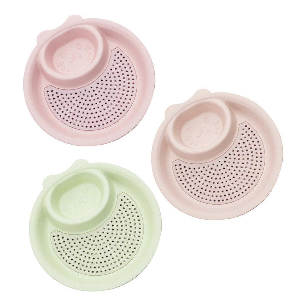 Assorted Color Dumpling Plate with Draining Function 3Pcs Set