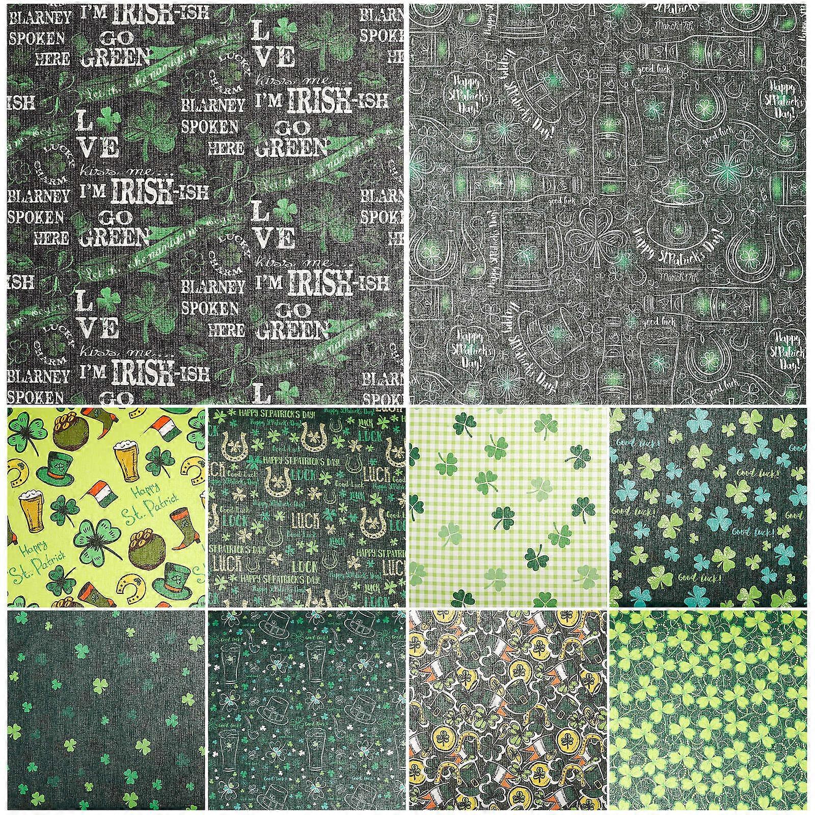 Assorted Cotton Fabric for Sewing Patchwork 10 Sheets Quilting Fabric