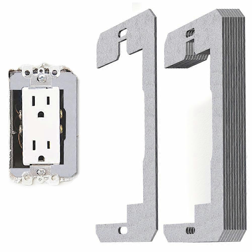 10-Pack Outlet Adjustment Plate Spacers - Durable, Self-Leveling Electrical Socket Extenders for Uneven Surfaces