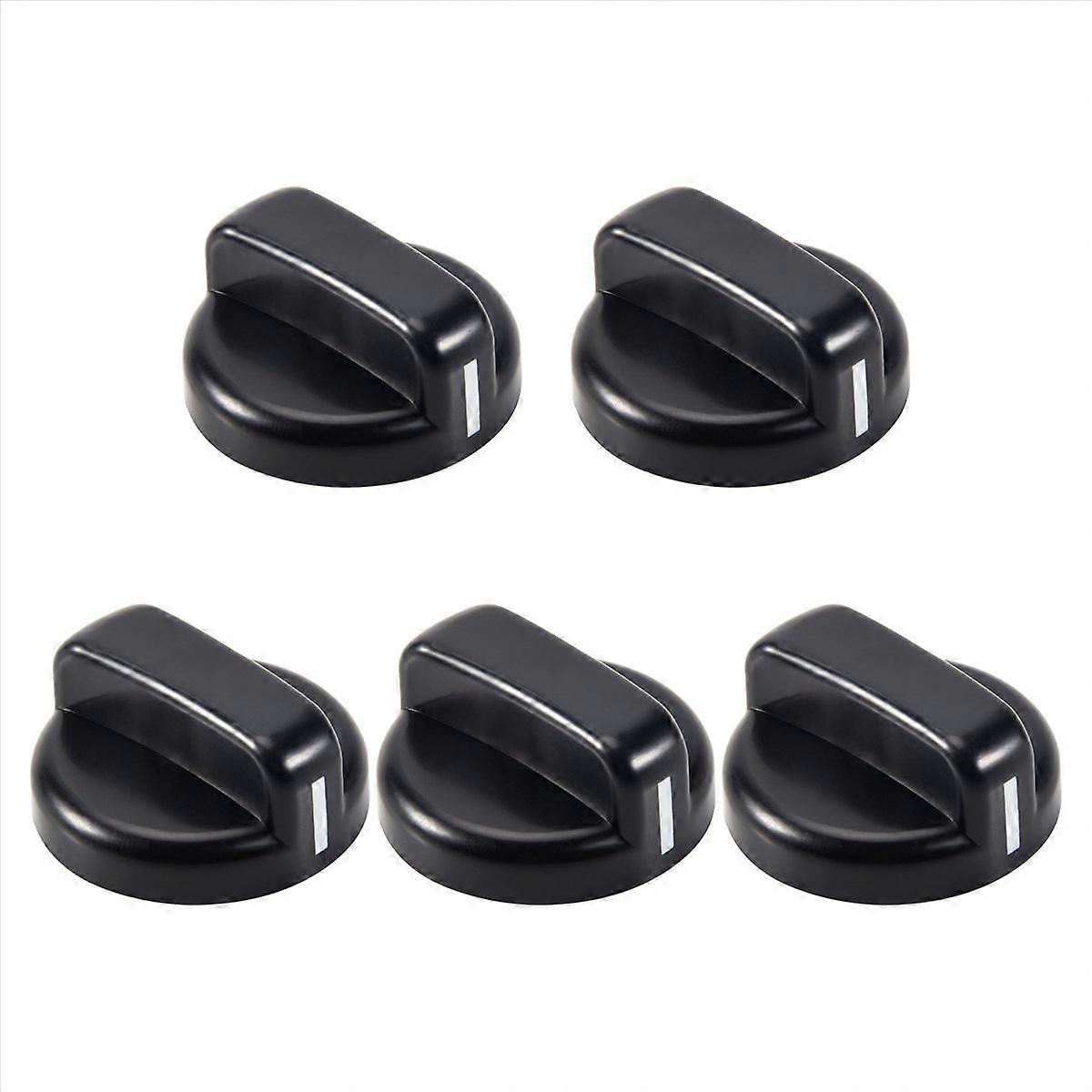  5 PCS Kitchen Black Plastic Gas Stove Cooker Control Knobs