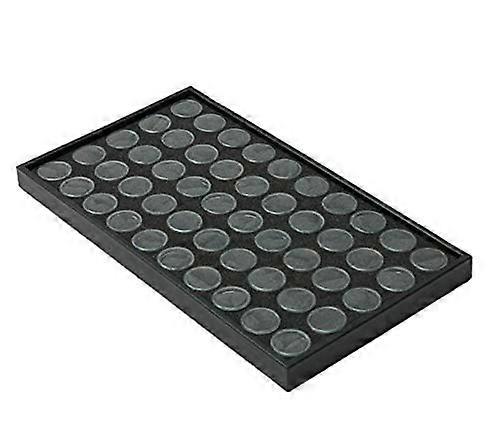 Nail Art Storage Box with 50 Gem Container Jars and Foam Insert, Stackable Organizer Case