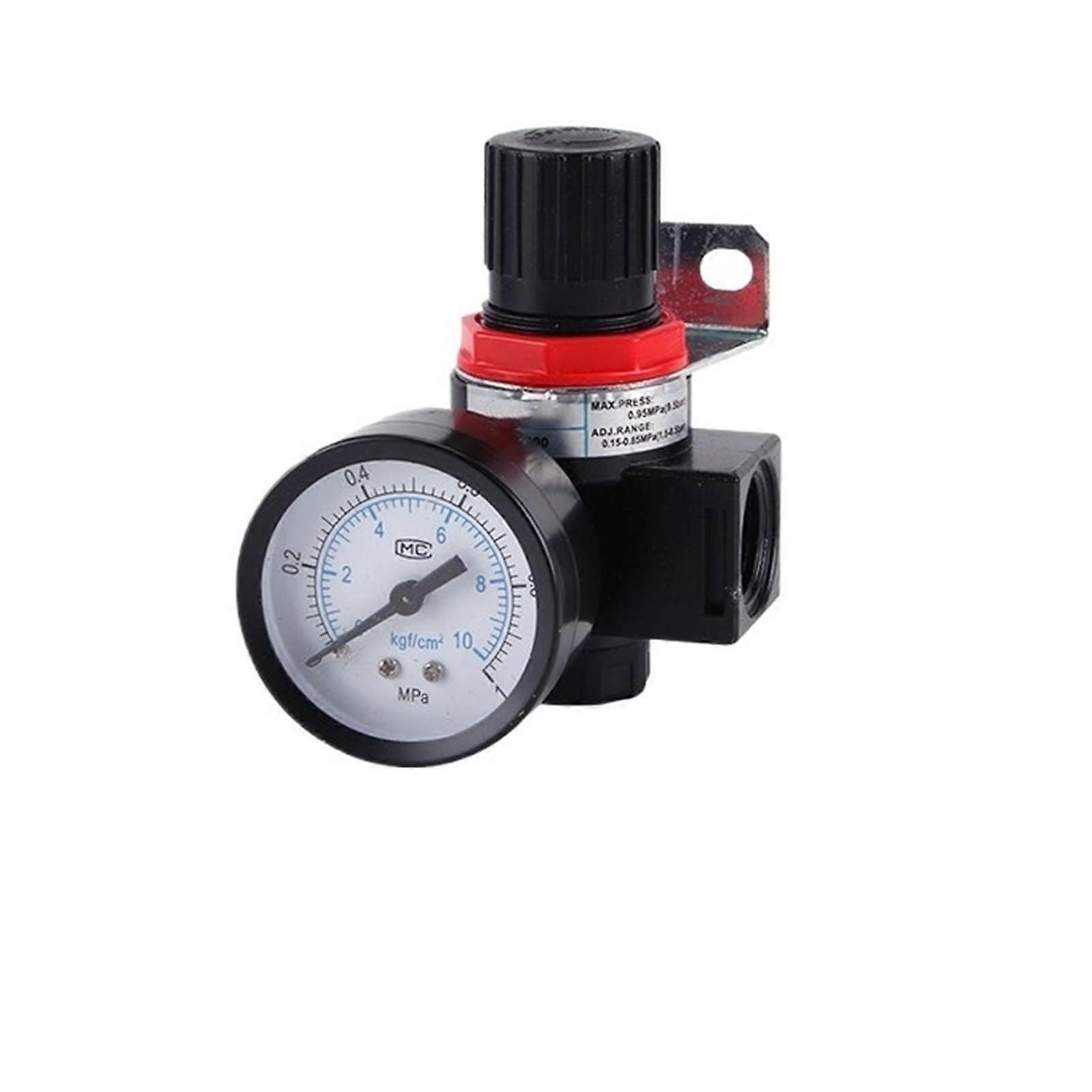AR2000 G1/4 Mini Air Pressure Regulator with Gauge, Adjustable Pneumatic Valve for Compressor