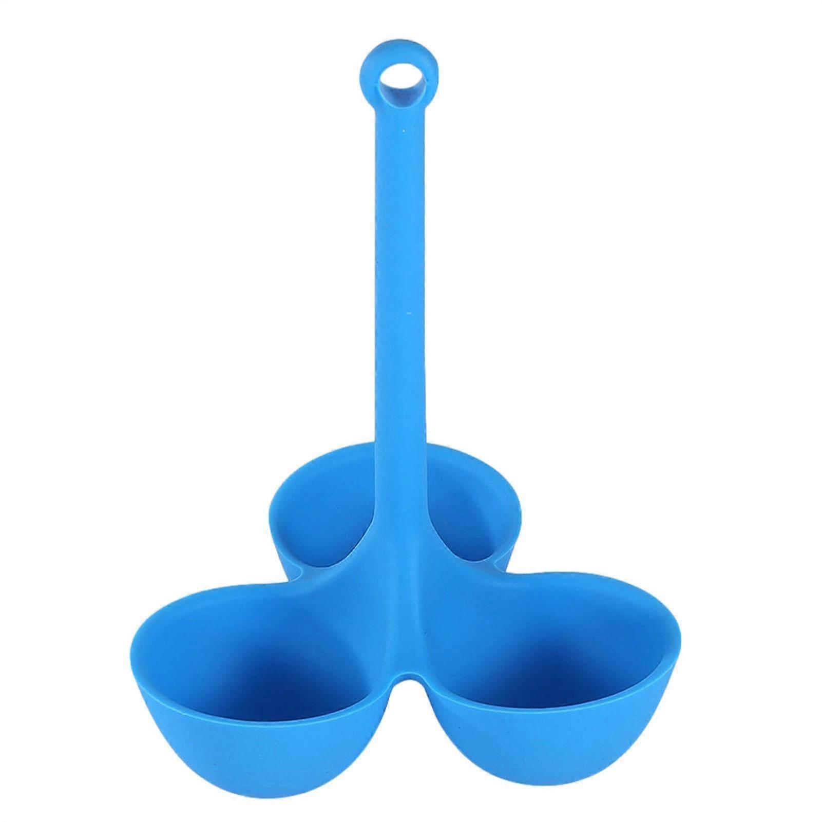 Egg Steamer Tray Stackable Ceramic Cups with Silicone Handles Heat Resistant up to 230°C