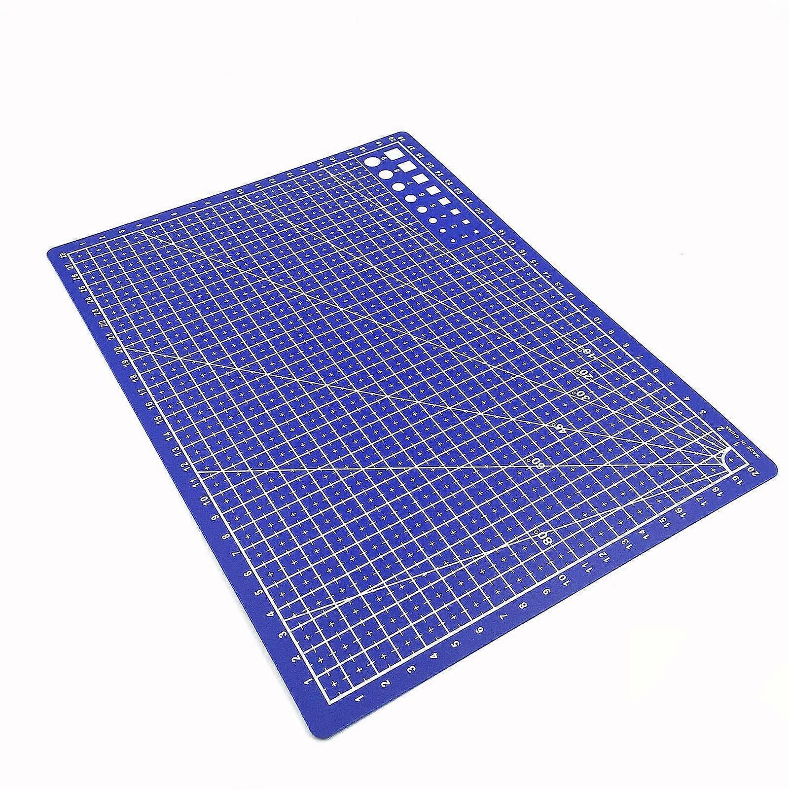 Self Healing Cutting Mat A5 DoubleSided PVC with Precise Grid for Sewing Arts Crafts Blue