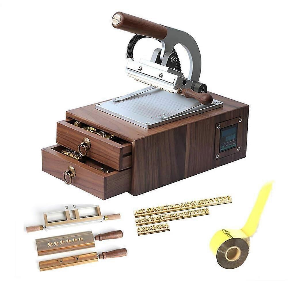 Manual Hot Stamping and Embossing Machine with Digital Temperature Control, Dual Fixture System