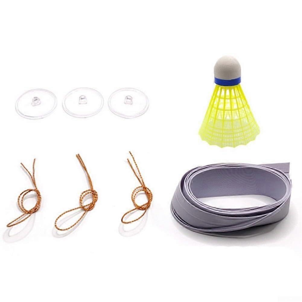 Badminton Rebound Trainer with Ropes AllinOne Training Kit for Self Training and Quick Wall Installation