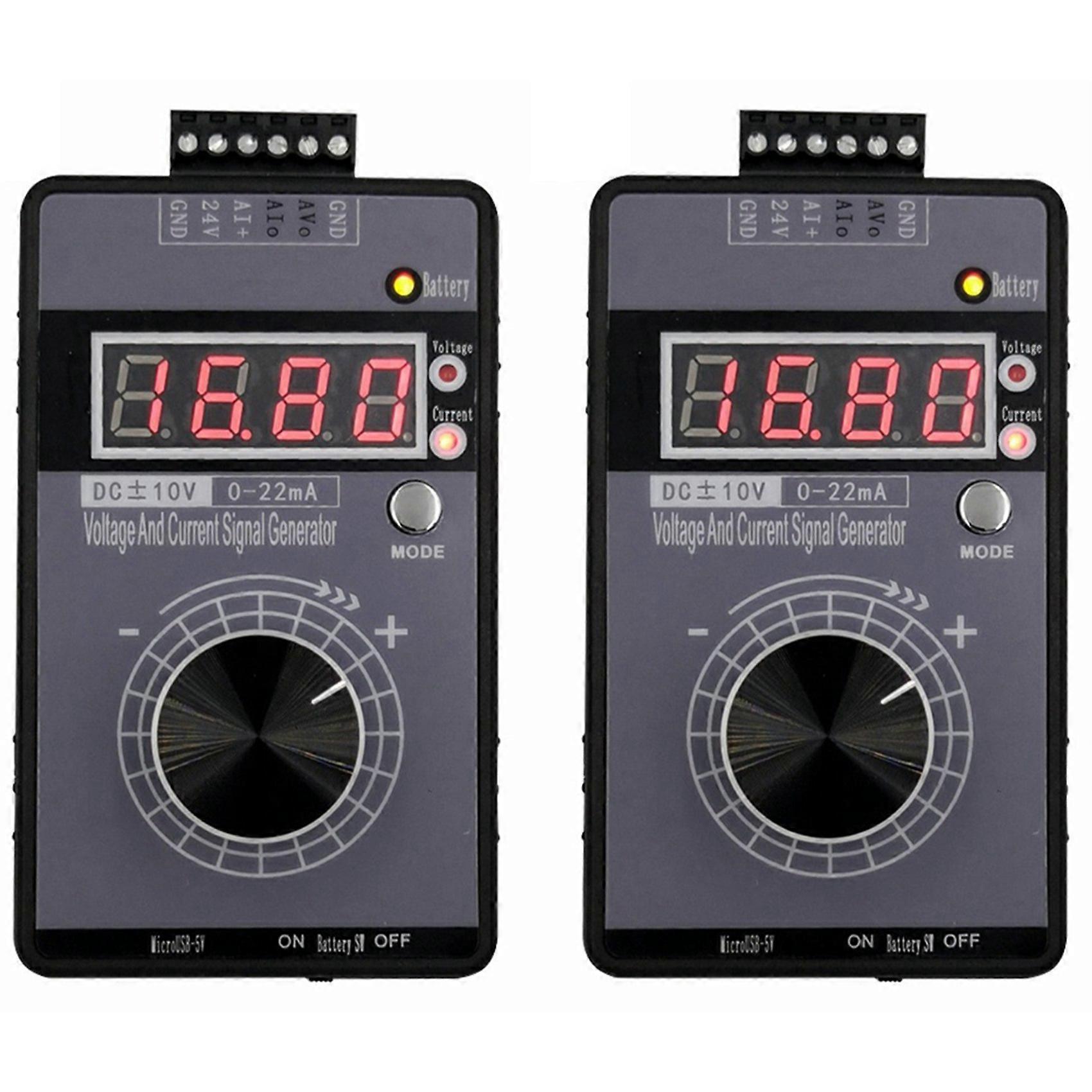 2X Precision 4-20MA Current Voltage Signal Generator, Analog Simulator for PLC and Panel Debugging, Frequency Converter