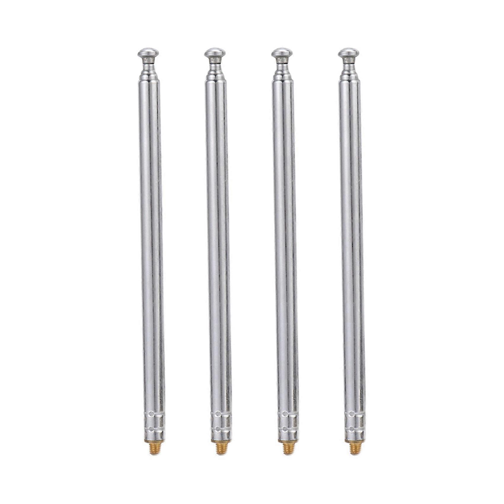 4X RC Model Car 5 Silver 5 Section 3 mm External Threaded Expansion Antenna