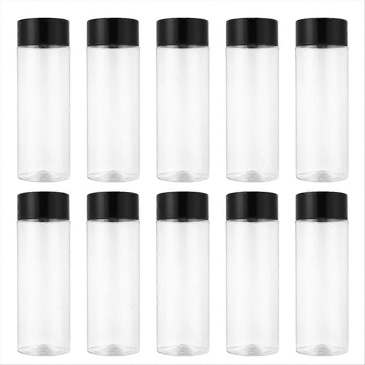 10Pcs 400Ml/13.5Oz Plastic Juice Bottle Transparent Beverage Bottle