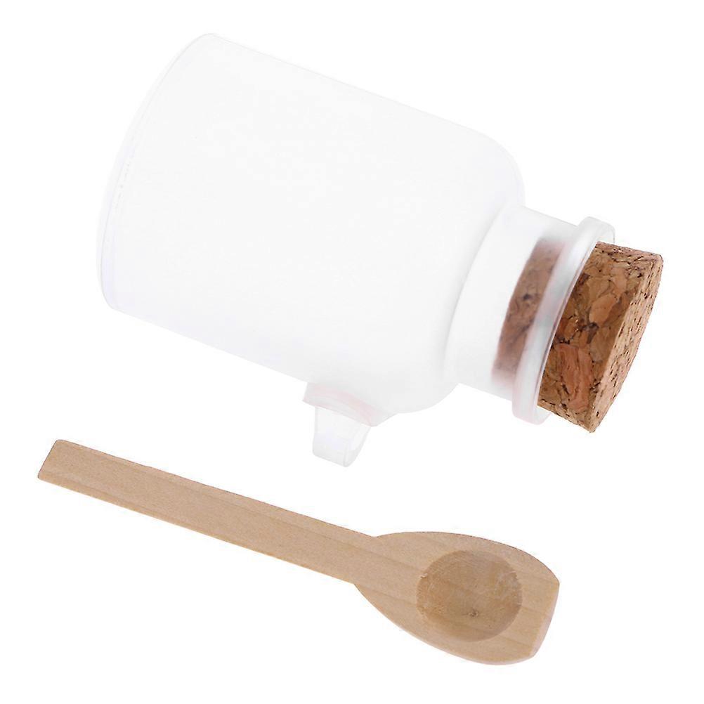 Bath Salt Bottle Subpackaging for Spices Storage 3Pcs White Plastic