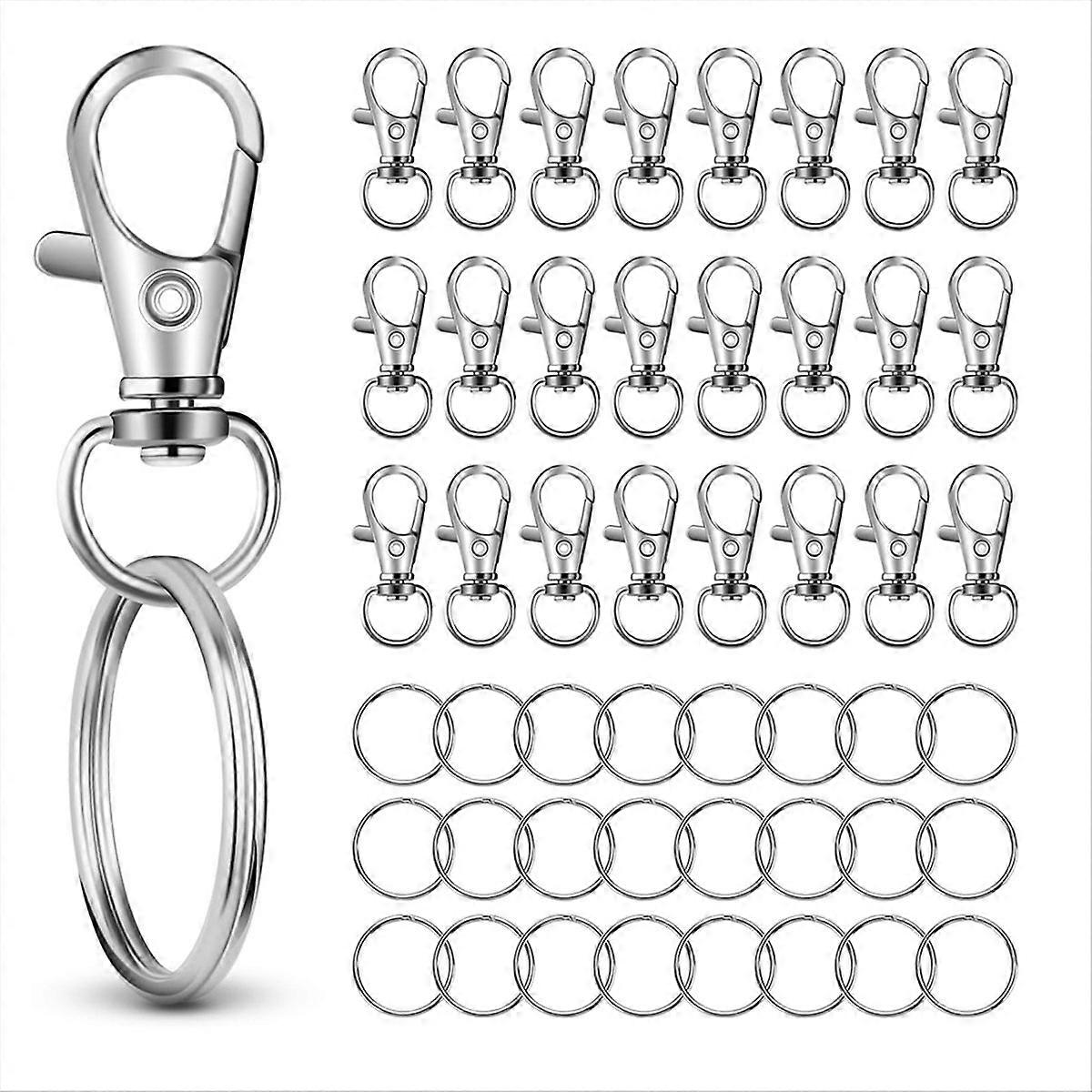 Snap Hooks and Sturdy Key Rings, for Key Chain Making Kit A