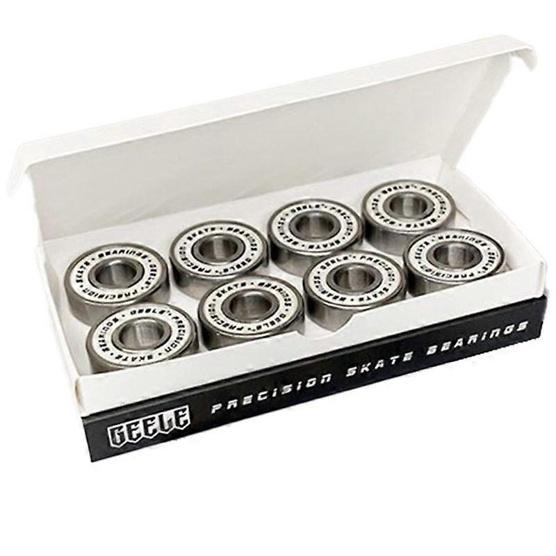  8Pcs Bearings for Skateboard Longboard Inline Turntable Silver