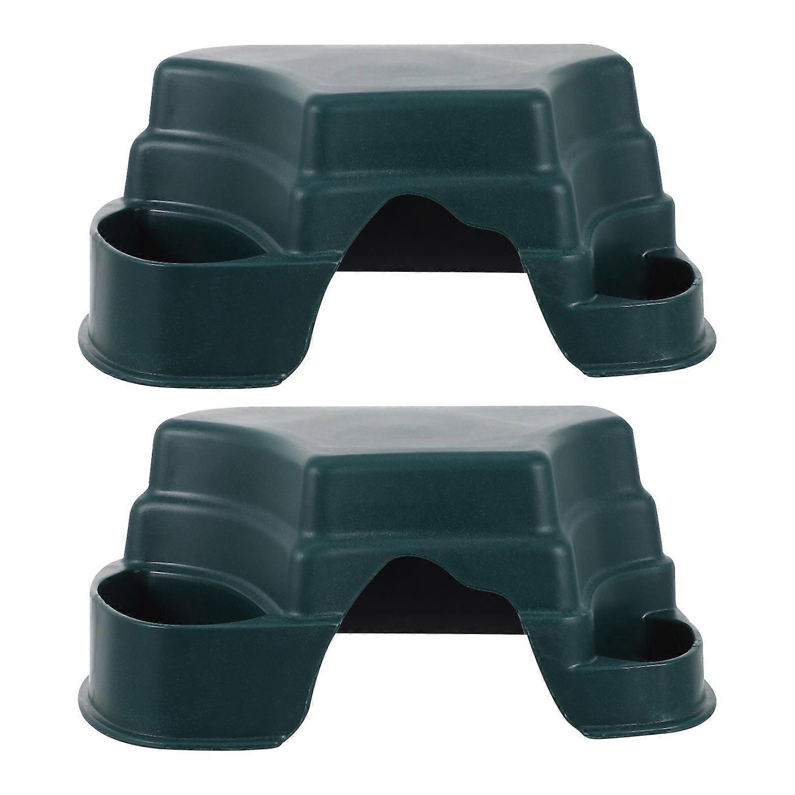 Reptile Hide Plastic Tortoise Hide Cave for Feeding 2Pcs Durable Platform