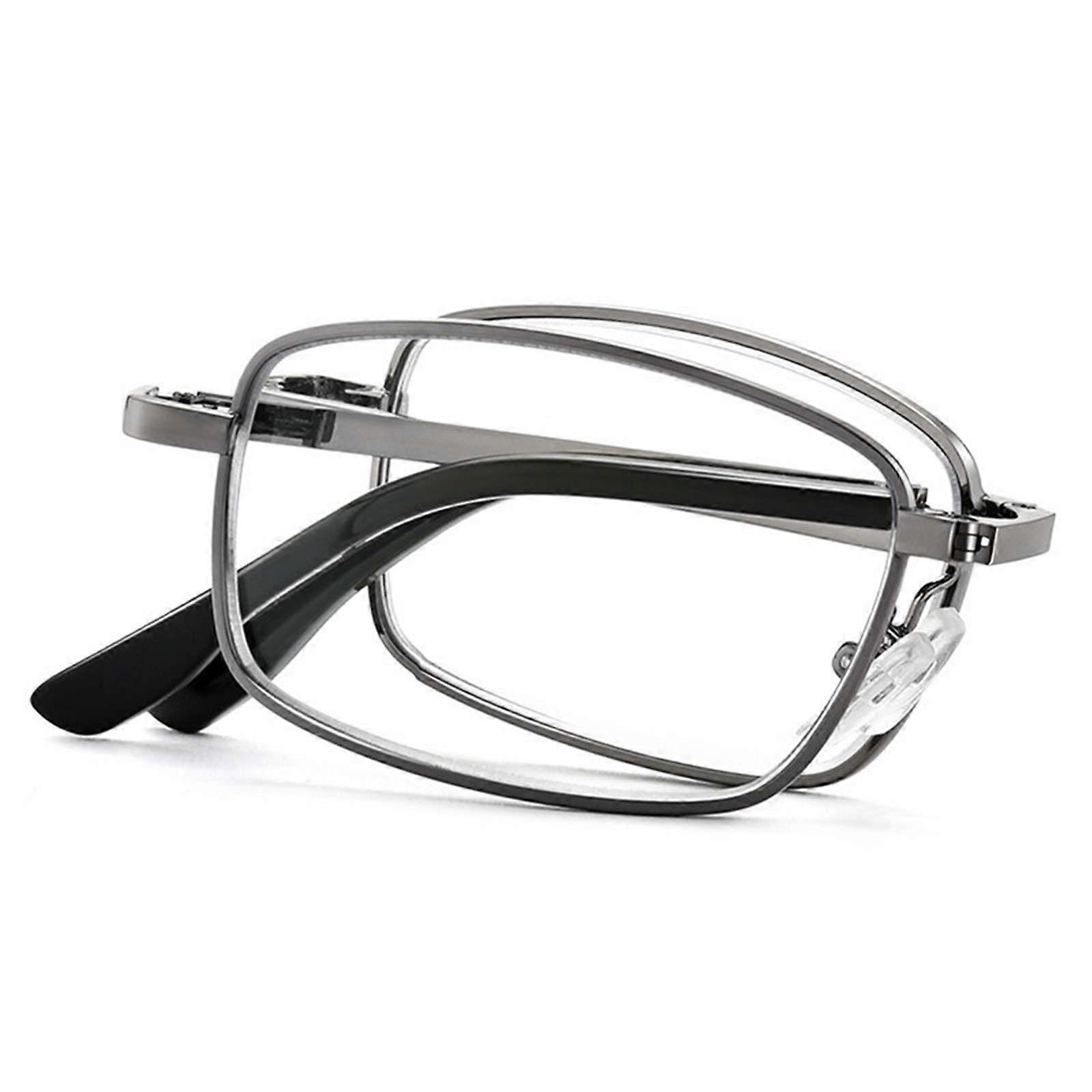 Progressive Reading Glasses +2.5 Foldable HalfEye Frame Blue Light UV Protection Multifocus