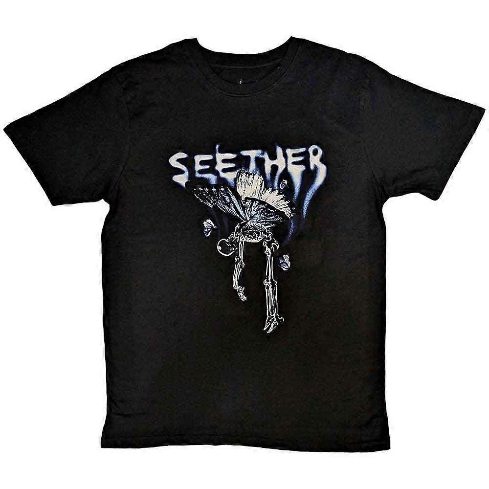 Seether T Shirt Dead Butterfly Band Logo nowy oficjalny męski czarny