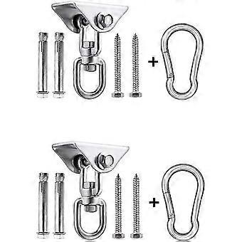 Set of 2 Heavy Duty Stainless Steel Swing Hooks, Concrete Hooks