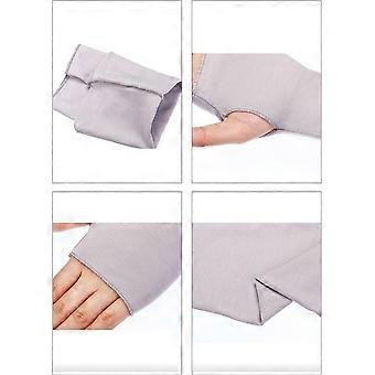 Guantes sin dedos con protección UV para mujer, guantes de algodón hasta la muñeca.