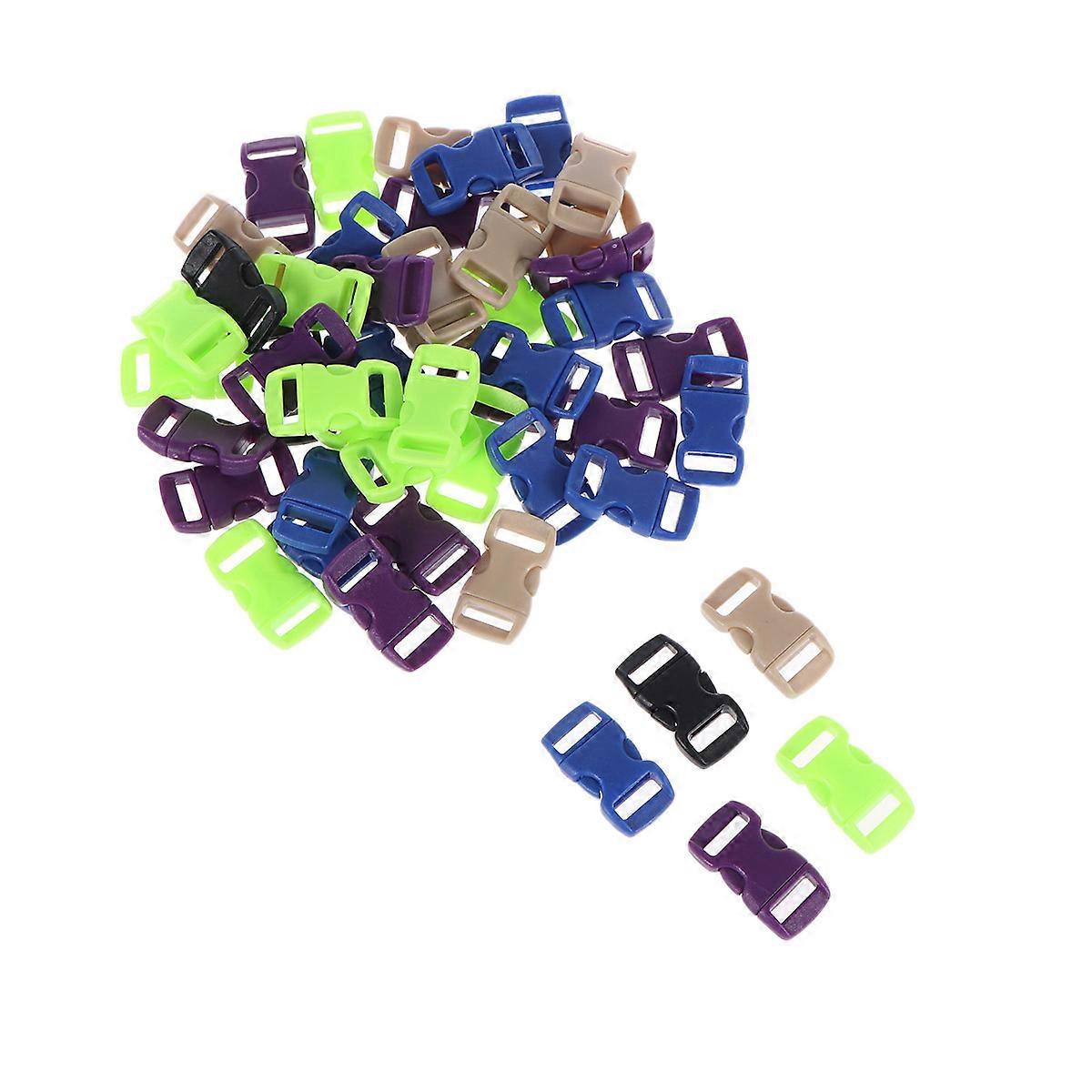 Assorted Color Plastic Strap Buckles for Dog Collars Adjustable Side Release Buckles 50Pcs