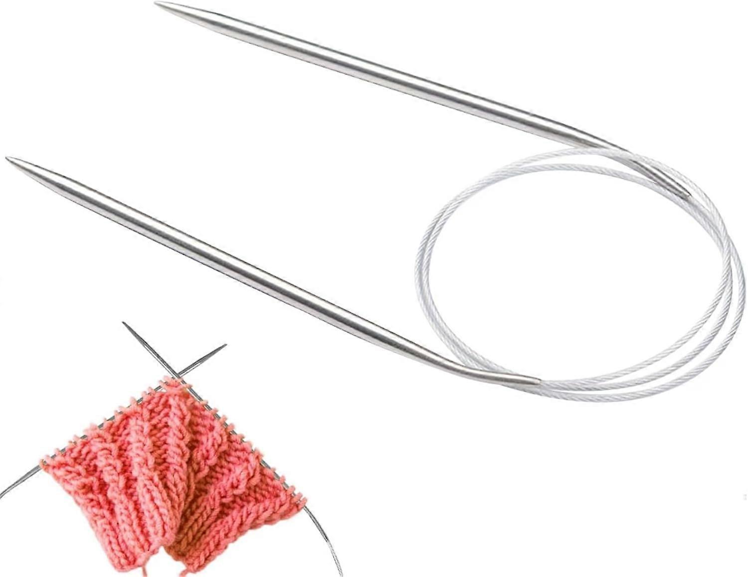 Circular Knitting Needle Stainless Steel Double Pointed Round Weaving Tool