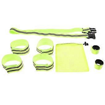 Reflective Belt Sports Set for Outdoor Running Safety Use Green 1Set